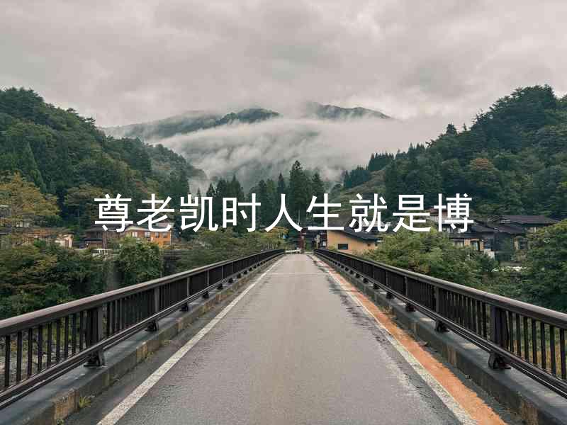 尊老凯时人生就是博